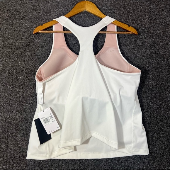 White Nike Swish Built in Bra Tank Top, Womens 1X - Picture 4 of 7